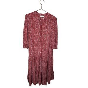 Max Studio cottage core dress with buttons and a floral pattern size medium